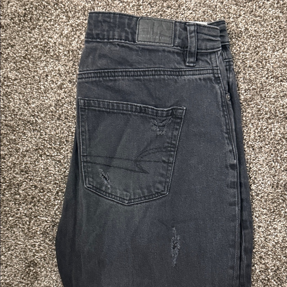American Eagle Outfitters Women's Black Straight Leg Jeans